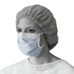 Medline Prohibit X-Tra Fluid Protection Procedure Face Mask - Prohibit X-Tra Fluid Protection Procedure Face Mask with Antifog Strip and Ear Loops, Blue - NON27408EL