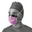 Medline Fluid-Resistant Surgical Face Masks with Eye Shield - Fluid-Resistant Antifog Surgical Face Mask with Shield and Ties - NON27410