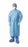 Medline Blue Procedure Gowns - Premium Breathable Film Chemo-Tested Procedure Gowns with Knit Cuffs, Blue, Size M - NON27457M