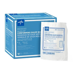 Medline Bulkee Lite Sterile Cotton Conforming Bandages - Bulkee Lite Sterile Gauze Bandage, 2" x 4.1 yd. - NON27496