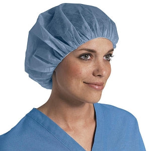 Medline Pro Series Bouffant Caps - Pro Series Heavyweight Bouffant Caps, Blue, 24" - MMCNON28533B