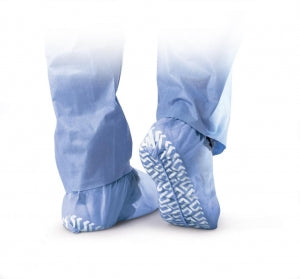 Medline Nonskid Polypropylene Shoe Covers - Nonskid Spunbond Polypropylene Shoe Covers, Blue, Sport Size for Full Coverage Over Almost Any Athletic Shoe - NON28752