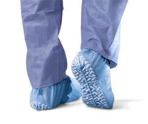 Medline Non-Skid Multi-Layer Shoe Covers - Nonskid Multilayer Shoe Covers, Blue, Size XL - NON28859