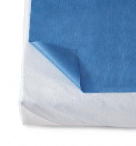 Medline Disposable Flat Bed Sheets - Disposable SMS Flat Sheets, Dark Blue, 36" x 60" - NON33025