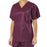 Medline Disposable Scrub Tops - Disposable Unisex Scrub Shirt with V-Neck, Size L, Wine - NON37202L