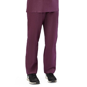 Medline Disposable Scrub Pants - Disposable Unisex Scrub Pants with Drawstring Waist, Size M, Wine - NON37203M