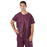 Medline Disposable Scrub Tops - Disposable Scrub Shirt with Round Neck, Size M, Wine - NON37212M