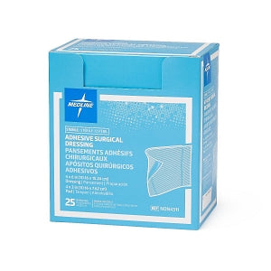 Medline Sterile Surgical Adhesive Dressings - Sterile Adhesive Surgical Dressing, 4" x 6" with 4" x 3" Pad - NON4311