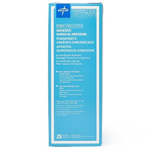 Medline Sterile Surgical Adhesive Dressings - Sterile Adhesive Surgical Dressing, 8" x 6" with 8" x 3" Pad - NON4313