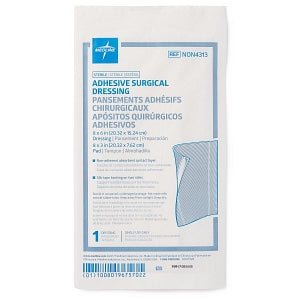 Medline Sterile Surgical Adhesive Dressings - Sterile Adhesive Surgical Dressing, 8" x 6" with 8" x 3" Pad - NON4313