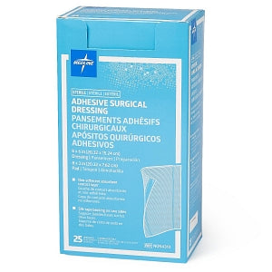 Medline Sterile Surgical Adhesive Dressings - Sterile Adhesive Surgical Dressing, 8" x 6" with 8" x 3" Pad - NON4313