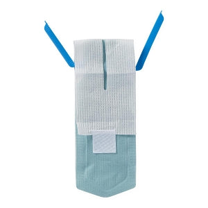 Medline Refillable Ice Bags with Clamp Closure - Refillable Ice Bag with Clamp Closure and Dual Pouches, White, 5" x 12" - NON4430