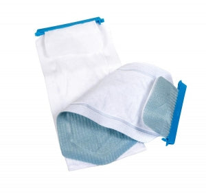 Medline Refillable Ice Bags with Clamp Closure - Refillable Ice Bag with Clamp Closure and Dual Pouches, White, 5" x 12" - NON4430