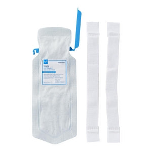 Medline Refillable Ice Bags with Clamp Closure - Refillable Ice Bag with Clamp Closure and Hook-and-Loop Straps, White, 5" x 12" - NON4450