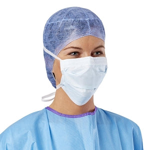 Medline Surgical Caps - Premium Planet Comfort Head Cover, Fitted, Blue, Size Regular - NON61550A