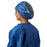 Medline Surgical Caps - Premium SMS / Polypropylene Head Cover, Elastic Back and Adjustable Front, Blue, Size Regular - NON61980