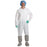 Medline Static-Dissipative Microporous Breathable Coveralls - Breathable Coveralls with Open Wrists and Ankles, White, Size 5XL - NONCV9205XL