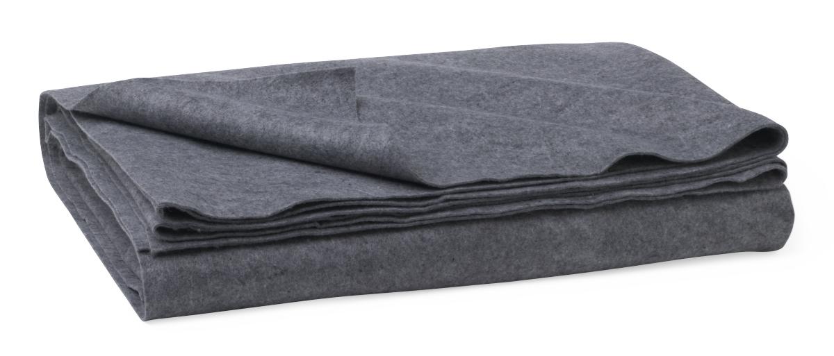 Flame-Resistant Emergency Poly Blankets, Gray, 40" x 80"