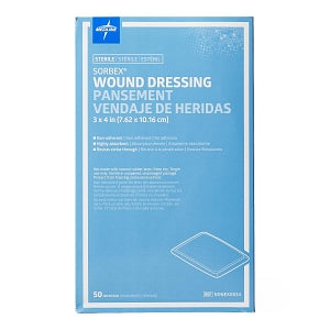 Medline SORBEX Sterile Absorbent Dressings - DRESSING, WOUND, SORBEX, 3"X4", FULL, ST - NONEX0034