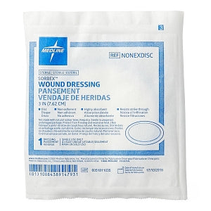 Medline SORBEX Sterile Absorbent Dressings - 3" Disc SORBEX Sterile Absorbent Dressings - NONEXDISC