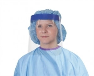 Medline Full Length Face Shields - Disposable Face Shield with Elastic Band, XL 9.5" Length - NONFS100