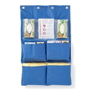 Medline Isolation Protection Organizer - Isolation Protection Organizer Caddy with 3 Rows of Pockets and Eyelets for Hanging - NONISOCADDY