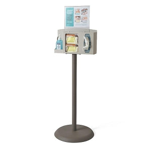 Bowman Manufacturing Company, Inc. Respiratory Hygiene Stations - Kiosk Stand for Respiratory Hygiene Station, Dark Brown Powder-Coated Steel - ZZWNONKS201