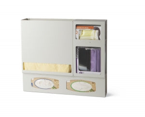 Waterloo Healthcare Aluminum Protection Organizers - Isolation Protection Organizer, Creme Aluminum, Holds Isolation Gowns, 2 Glove Boxes, 1 Mask with Shield Box and 1 Isolation Mask Box - WTL#ISOORG-2C