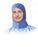 Medline Surgeon Hoods - Multilayer Surgeon's Hood with Under-Chin Tie, Blue, Size Regular - NONSH100C