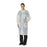 Medline Disposable Spunbond Lab Coats - SPP Lab Coat with Elastic Wrists and Traditional Collar, White, Size L - NONSW150L