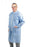 Medline Disposable Zip-Front Multilayer Lab Coats - Disposable Zip Front Lab Coats, Medium Weight Multilayer Material, Knit Cuffs, Blue, Size M - NONSW480M