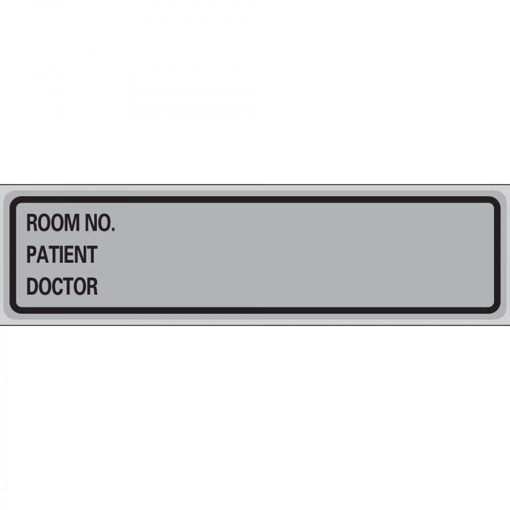 Label Paper Removable Room No. Patient 1" Core 5 3/8" X 1 3/8" Gray 200 Per Roll