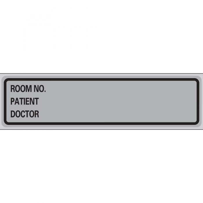 Label Paper Removable Room No. Patient 1" Core 5 3/8" X 1 3/8" Gray 200 Per Roll