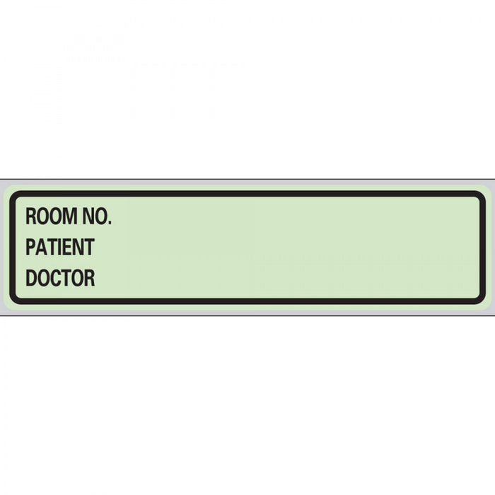 Label Paper Removable Room No. Patient 1" Core 5 3/8" X 1 3/8" Lime Green 200 Per Roll