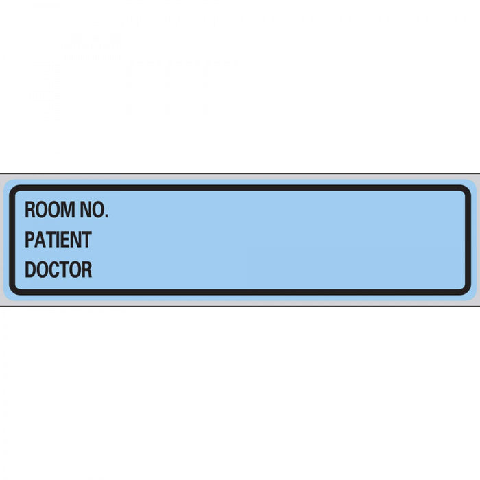 Label Paper Removable Room No. Patient 1" Core 5 3/8" X 1 3/8" Blue 200 Per Roll