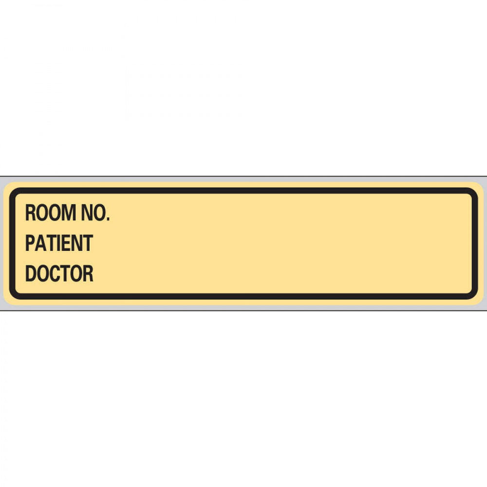 Label Paper Removable Room No. Patient 1" Core 5 3/8" X 1 3/8" Tan 200 Per Roll