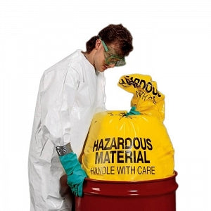 New Pig Corp Hazardous Material Disposable Bags - 3 Mil Hazardous Material Disposal Bag, Yellow, 18" x 30" - BAG202-S