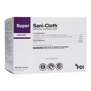 PDI Super Sani-Cloth Germicidal Disposable Wipes - Super Sani-Cloth Germicidal Disposable Wipes, 5" x 8" - H04082