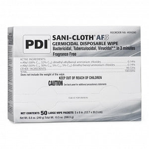 PDI Sani-Cloth AF3 Germicidal Wipes - Sani-Cloth AF3 Wipe, Individually Wrapped - H52900