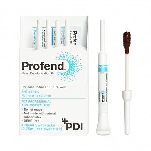 PDI Profend Nasal Decolonization Kit - Profend 10% PVP-I Nasal Decolonization Swab Stick Kit - X12048