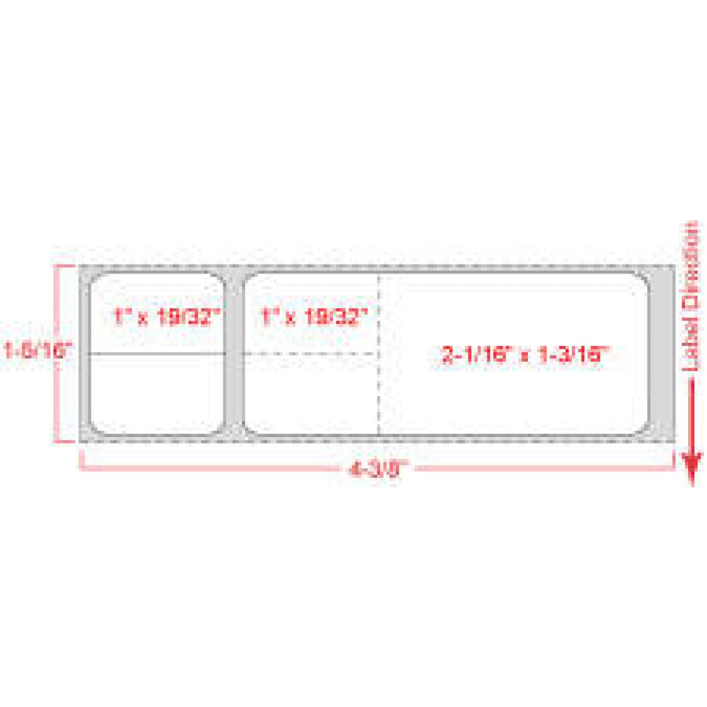 Label Misys/Sunquest Direct Thermal Paper Permanent 3" Core 4 1/8" X 1 3/16" White 4300 Per Roll, 2 Rolls Per Case