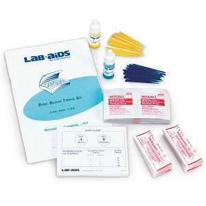 Nasco ABO Blood-Typing Kit - Lab-Aids No. 1 - Blood Typing Kit with 30 Cards - SB13734AM