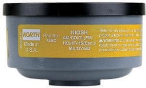 North Safety Organic Vapor Cartridge Defender - DEFENDER, CARTRIDGE, ORGANIC VAPOR, MUL - 75SC