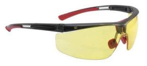 Honeywell North Adaptec Unisex Safety Glasses, Amber Lenses - North Adaptec Unisex Safety Glasses with Amber Lenses, Wide Black Frame - T5900WTKA