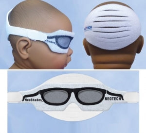 Neotech Products Inc NeoShades Phototherapy Eye Shields - NeoShades Phototherapy Eye Shield, with Head Strap, Small - N728