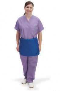 Newmatic Medical Demi Aprons - Lightweight Half Apron, Navy, 16" x 18", Size M - 10718-NV