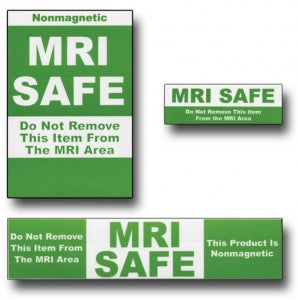 Newmatic Medical MRI Labels - MRI Safe Label, Green, Assortment - LABL12G