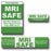 Newmatic Medical MRI Labels - MRI Safe Label, Green, Assortment - LABL12G