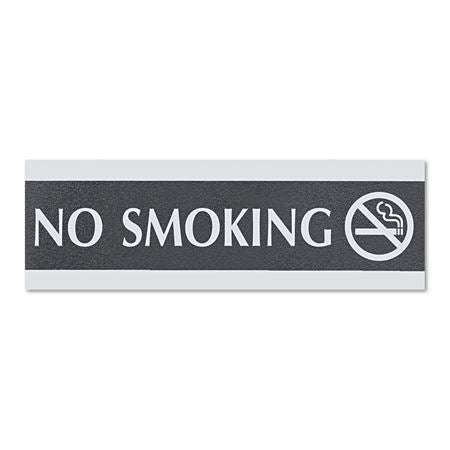 Century Series Office Signs 9"W x 3"H No Smoking