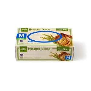 Medline Restore Sense Powder-Free Nitrile Exam Gloves with Oatmeal - Restore Sense Powder-Free Nitrile Exam Gloves with Oatmeal, Size M - OAT2585